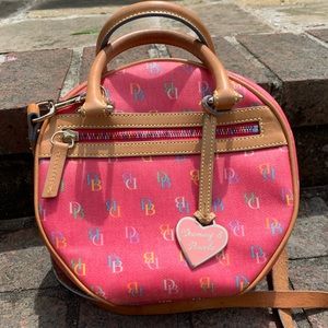 DB IT Pink Circle Multi Color Sig Crossbody